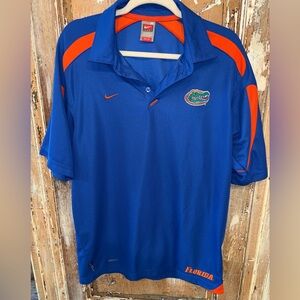 Nike Florida Gators Short Sleeve Collared Dri Fit Shirt Size M